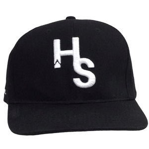 Higher Standards Black Dope White Embroidered Logo Cotton Snapback Hat